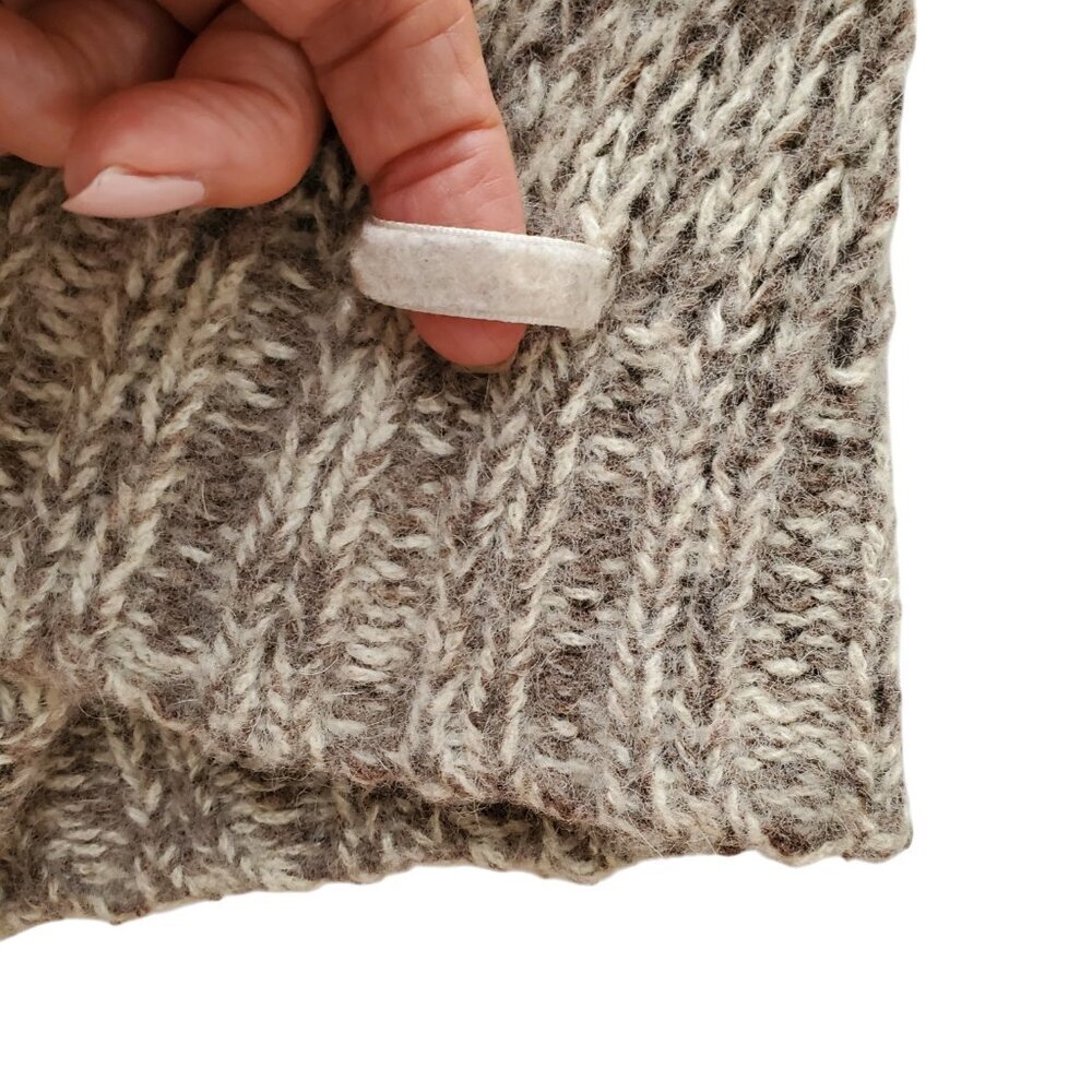 American Eagle Angora Rabbit Hair Wool Blend Form Fitting Open Weave Sweater XS - Picture 7 of 14